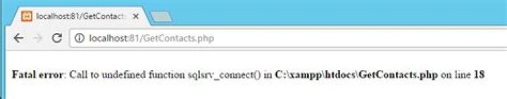 Call to undefined function sqlsrv_connect() ·