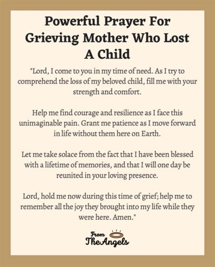 Mourning The Loss Of A Beloved Child ·